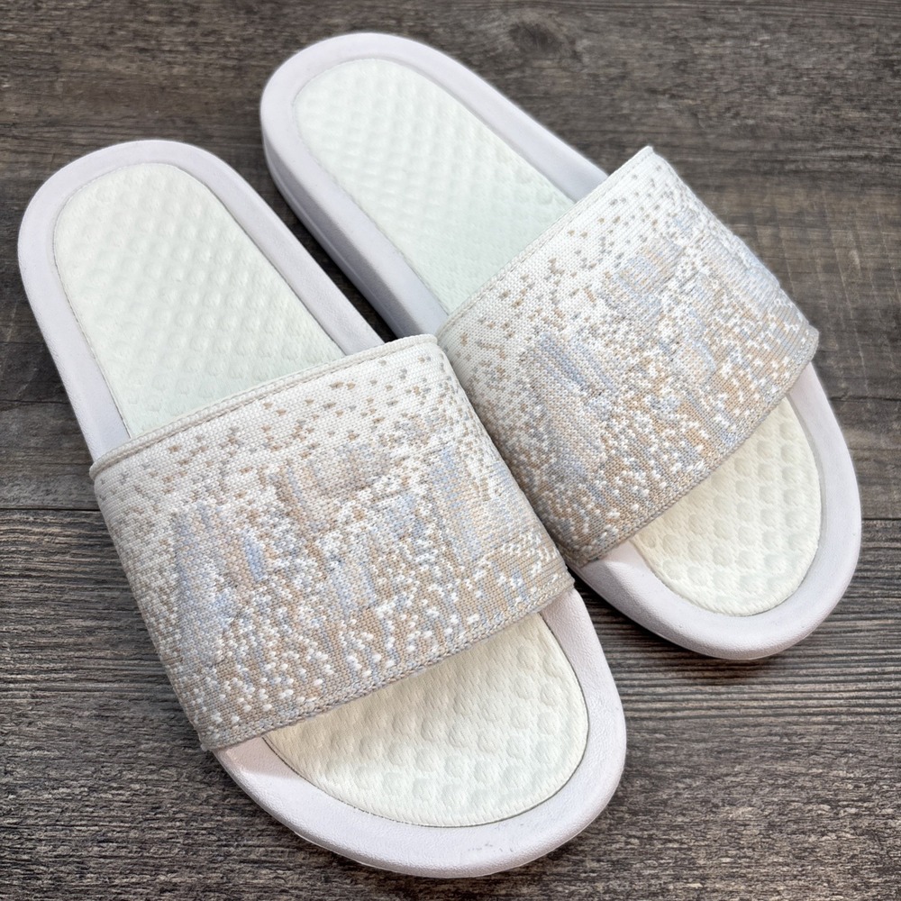 APL Slides Women's 7 BL TechLoom‎ Sandals White/Pastel NEW